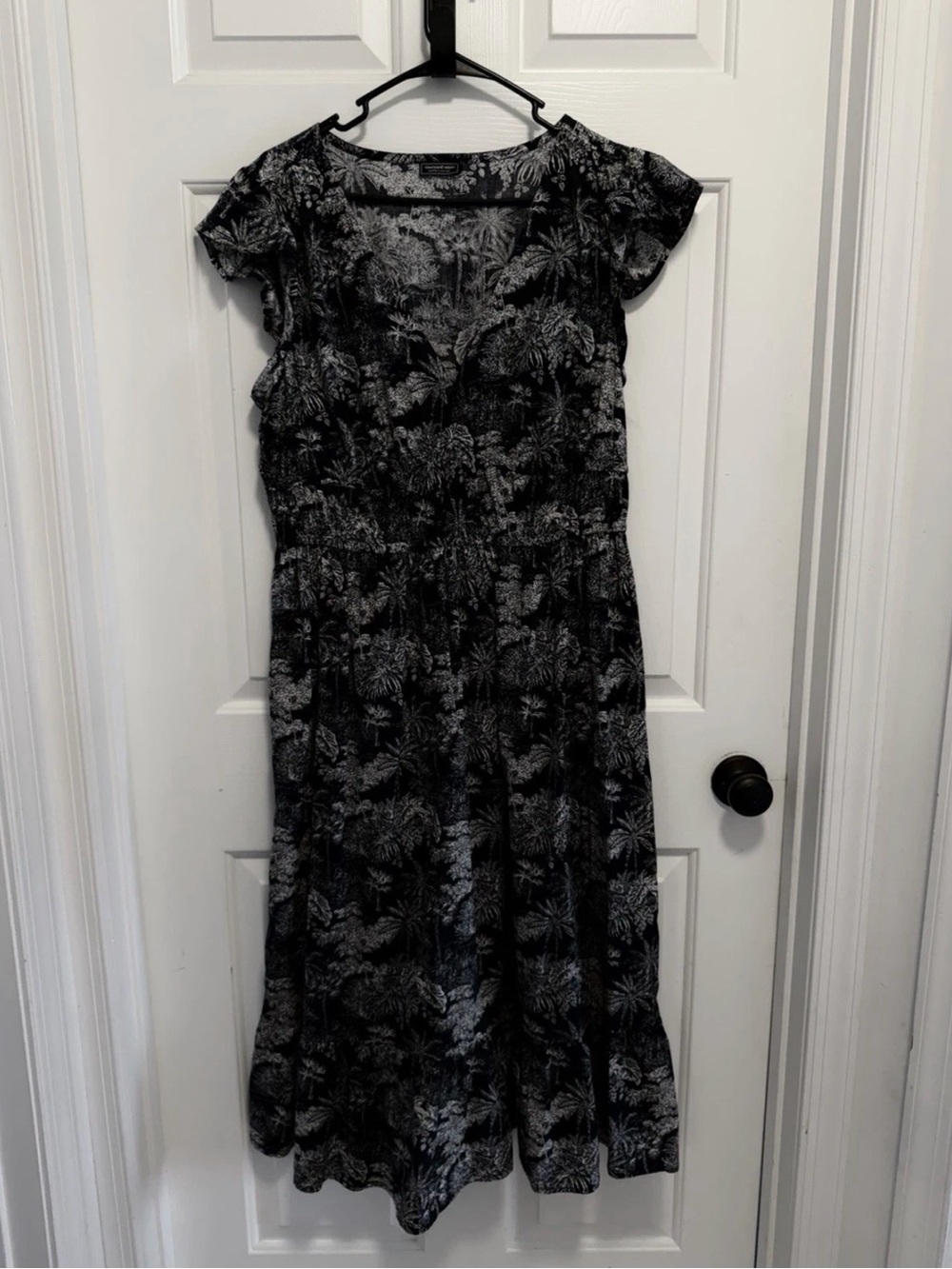 Vineyard Vines Ruffle Hem Cotton Stretch Poplin Dress Size Large